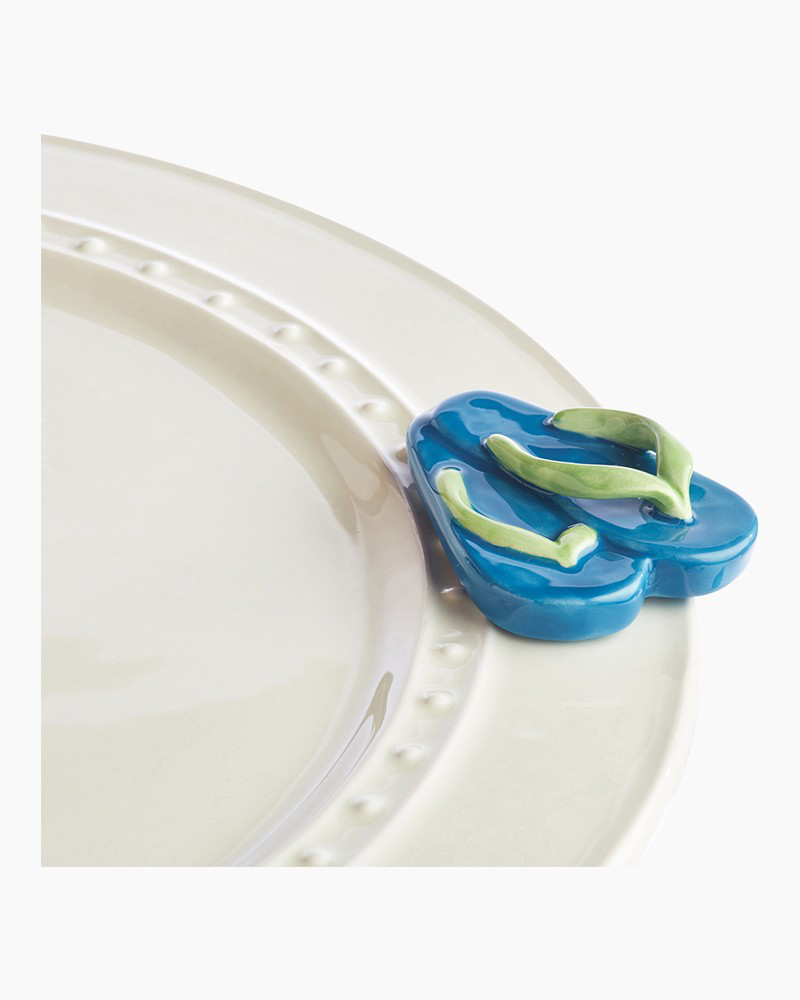 mini Flip Flop Ceramic Platter Ornament | Nora Fleming | The Paper Store