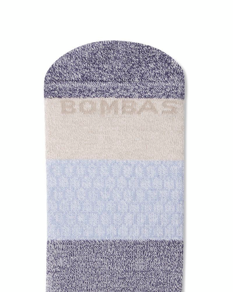 6 Pair Bombas Women's Adults Tri-Block Marl Ankle Sock Size M
