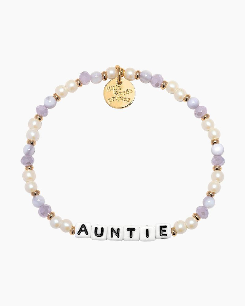 Auntie Mother's Day Beaded Letter Bracelet | Little Words Project | The ...