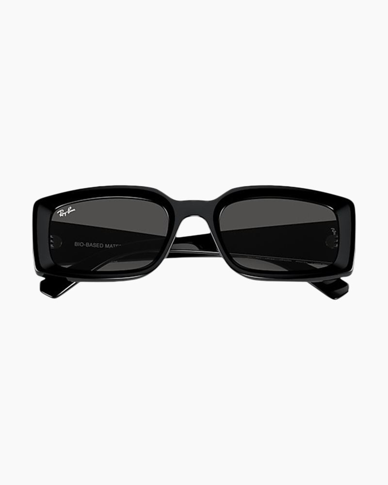 Kiliane Bio-Based Sunglasses in Polished Black with Dark Grey