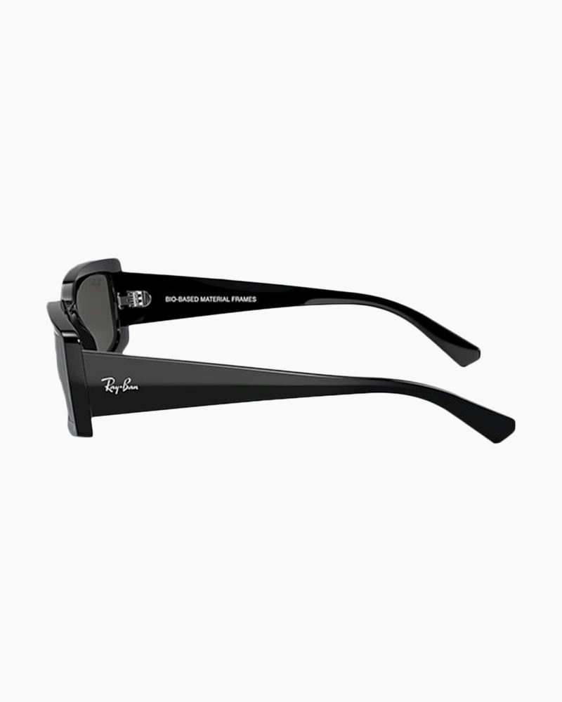 Kiliane Bio-Based Sunglasses in Polished Black with Dark Grey