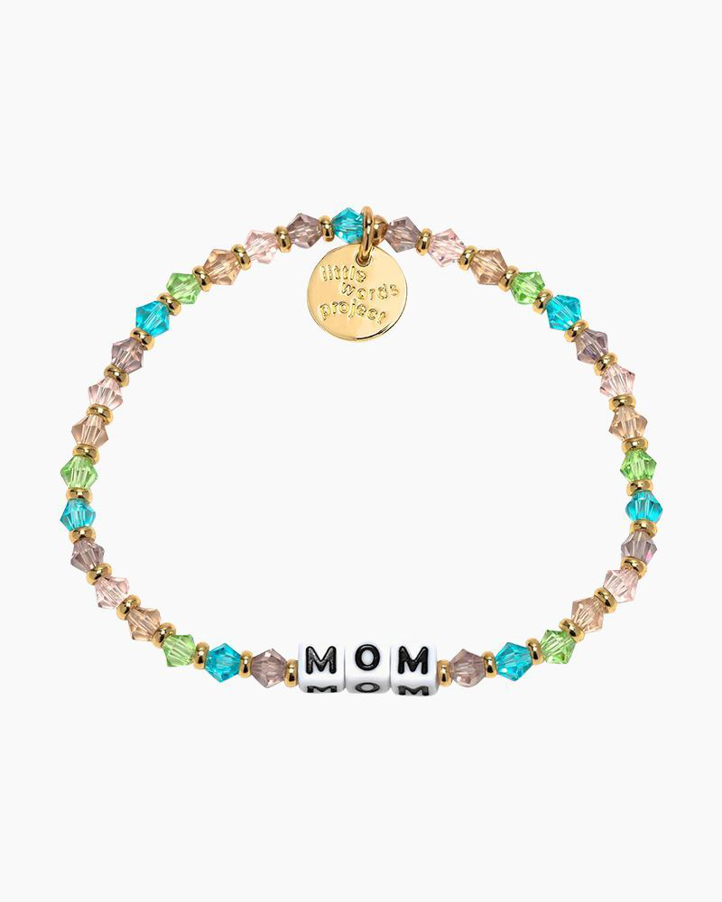 Mom Crystal Beaded Bracelet | Little Words Project | The Paper Store