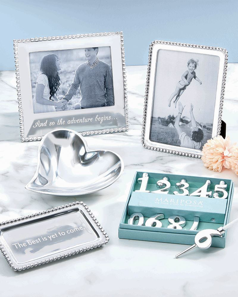 Mariposa White Candle Number Holder Set