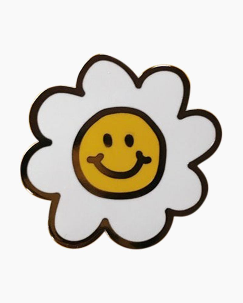 ★daisy★❤️ Smiley Face Daisy Enamel Pin | Unexpected Flair | The Paper Store