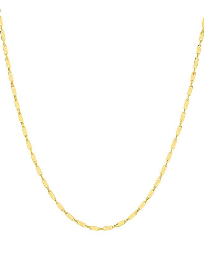 1.85mm Handmade Flat Link Chain Anklet in Gold | Midas Chain Inc | The ...