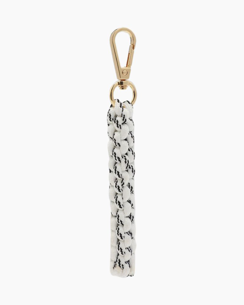 White Braided Bag Charm | Sticky Bestie | The Paper Store