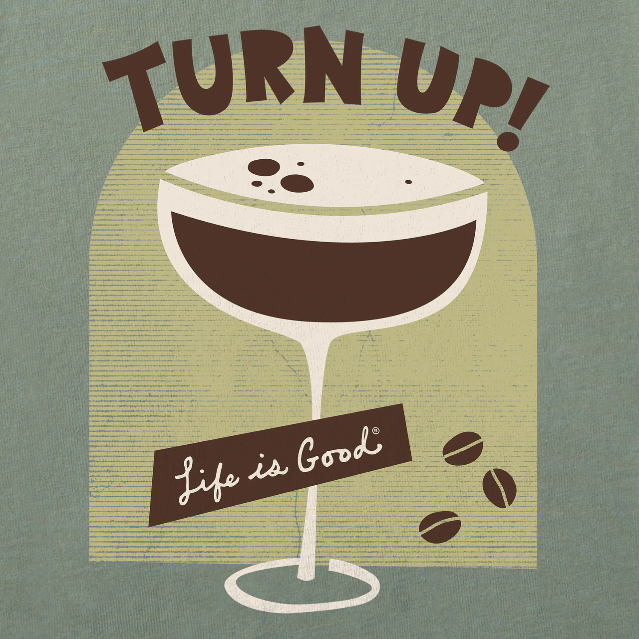 Life Is Good Maglietta Uomo 'Hiking Through The Woods Crusher Tee' - Verde Muschio (Large) - 4