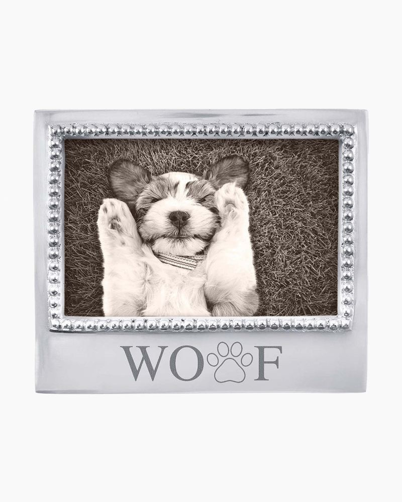 Mariposa Aluminum Woof Beaded Frame, 4" x 6" - Silver