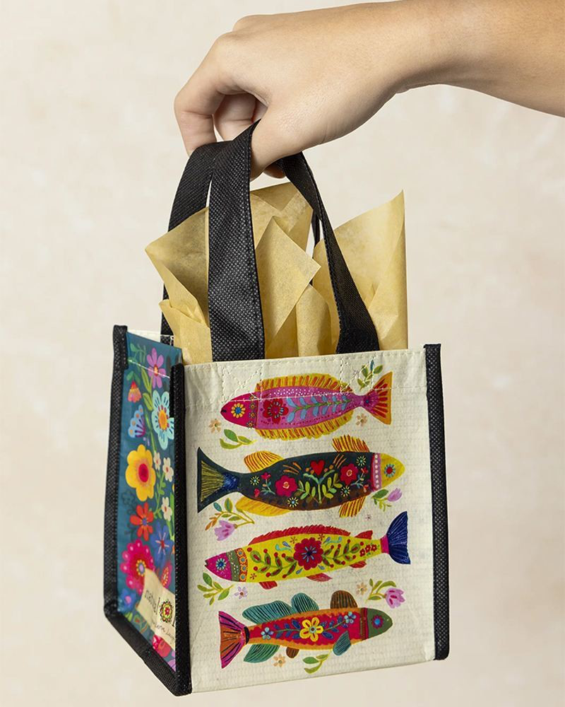 Multicolor Fish Small Happy Bag | Natural Life | The Paper Store