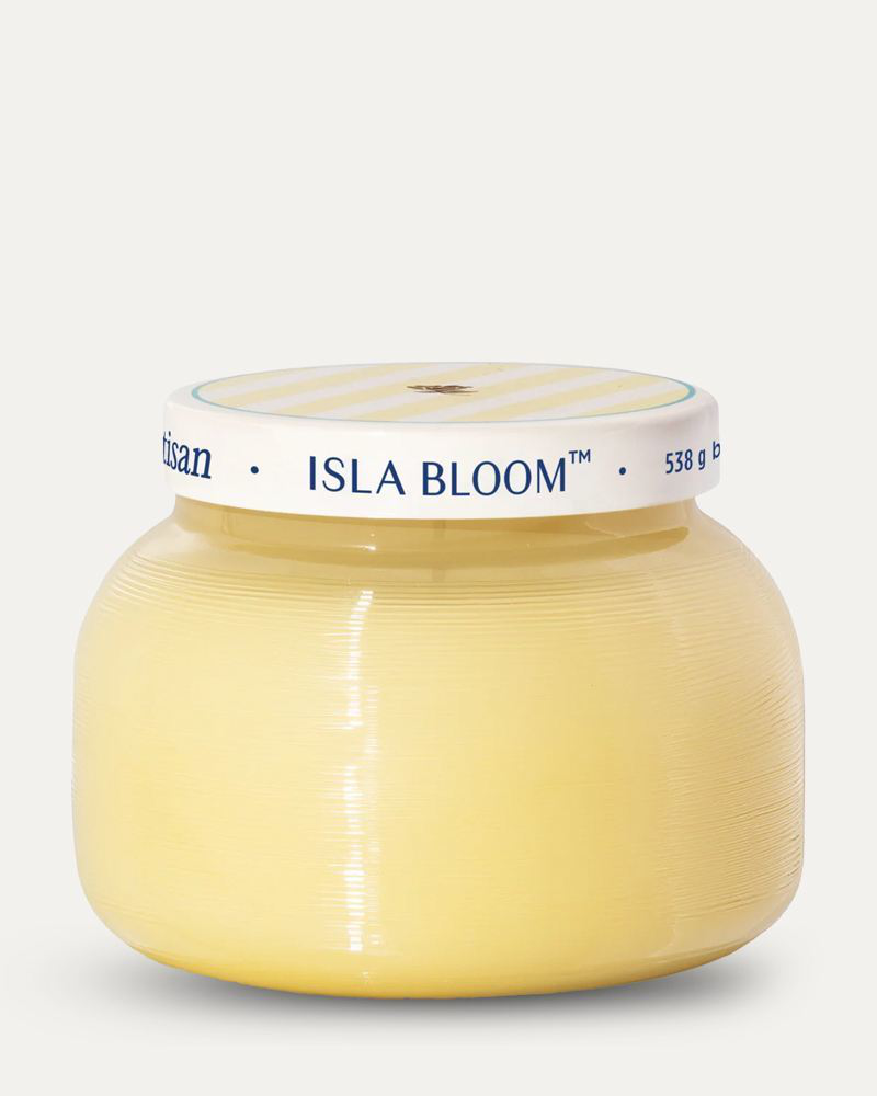 Capri Blue Caffe Capri Isla Bloom Signature Candle, 19 oz. - Light Yellow