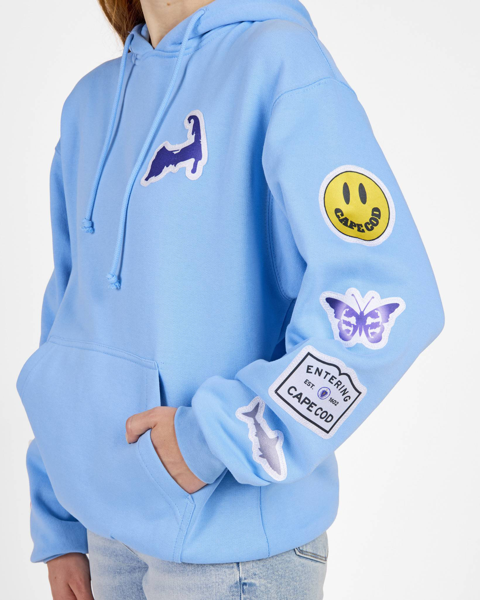 Cape Cod Cherries Hoodie in Light Blue | BROdenim | The Paper Store