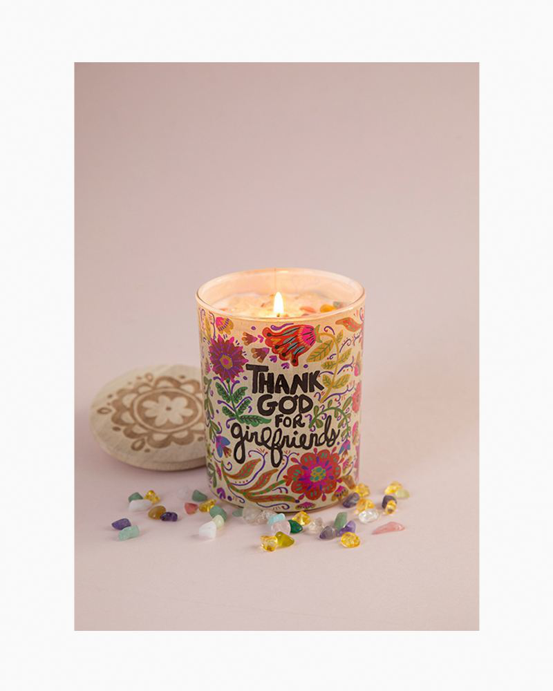 Natural Life Gemstone Candle