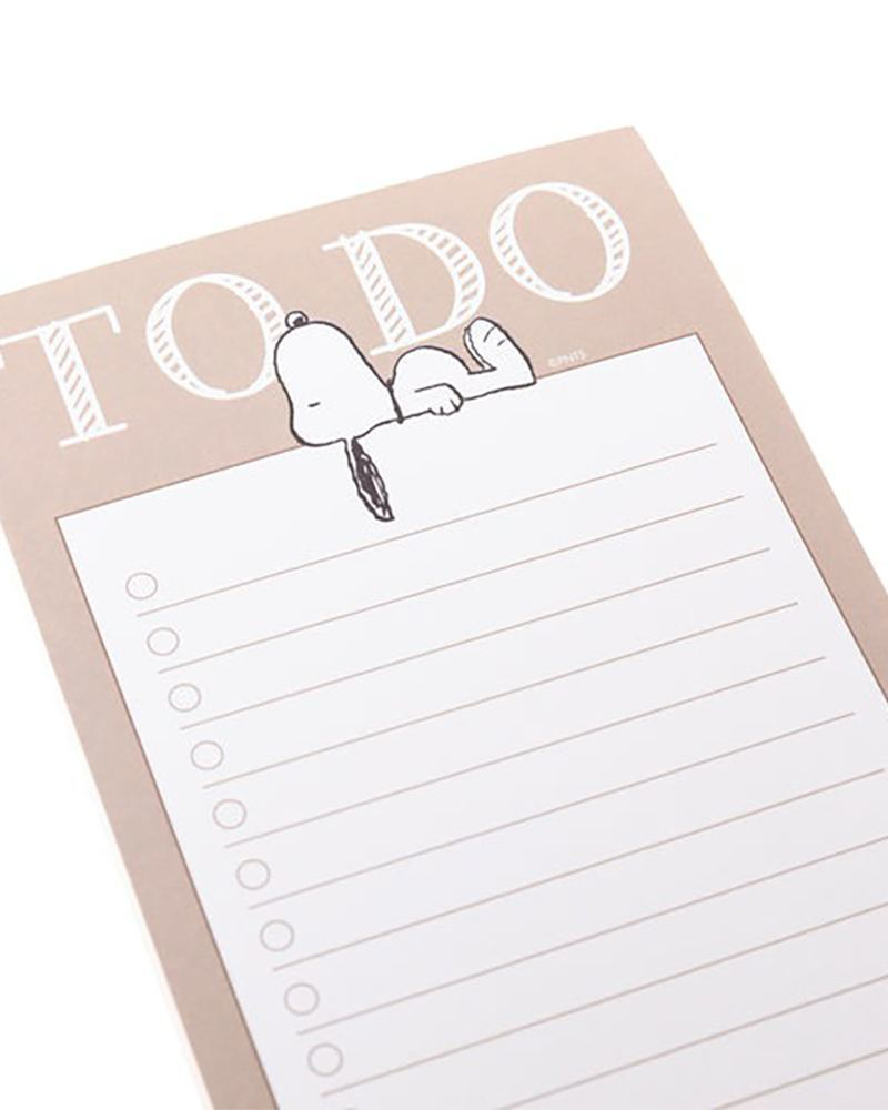 Snoopy Laying Down Taupe Magnetic Notepad | Graphique De France | The ...