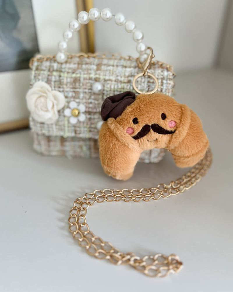Monsieur Croissant Plush Bag Charm | Mon Ami | The Paper Store
