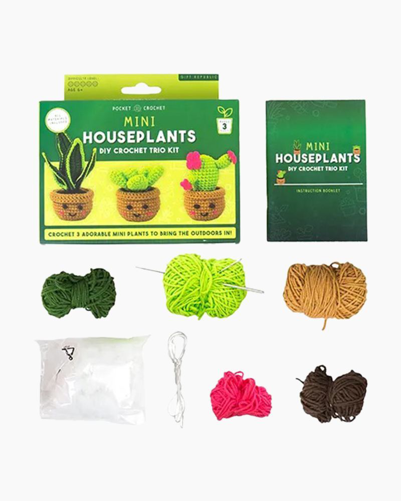 Mini Houseplants DIY Crochet Trio Kit | Gift Republic | The Paper Store