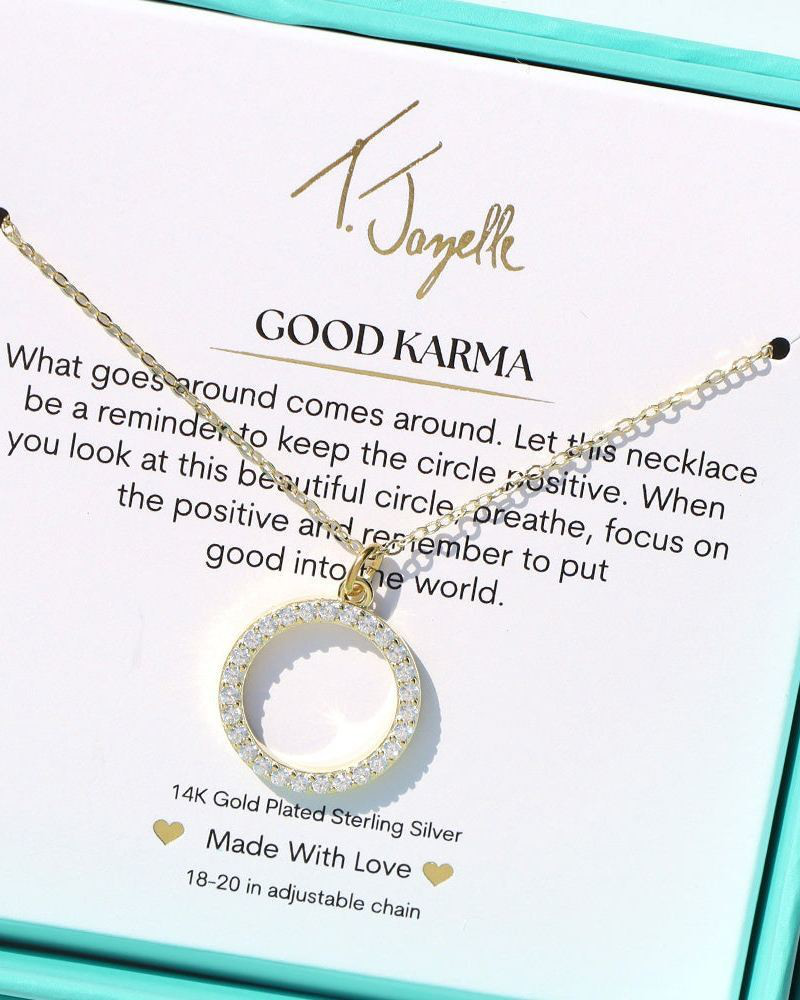 Good Karma Gold Charm Necklace | Tiffany Jazelle | The Paper Store
