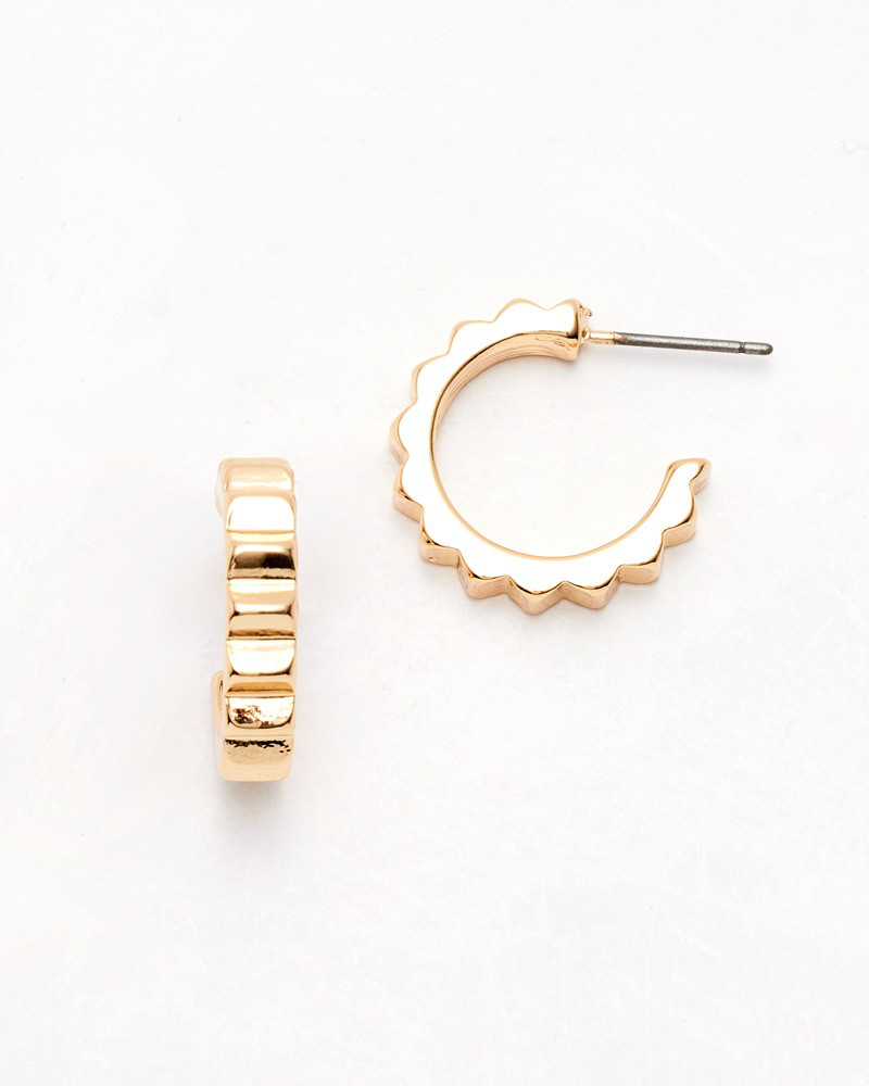 Ridge Texture Hoop Earrings | Uncharted Threads | The Paper Store