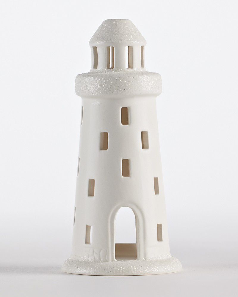 Lighthouse Ceramic Tea Light Holder | Alight Candles | The Paper Store