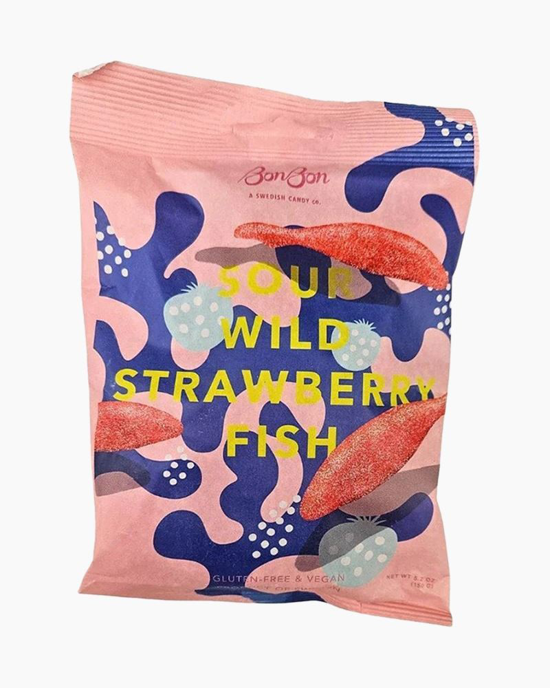 BonBon, Sour Wild Strawberry Fish, 5.2 oz (150 g)
