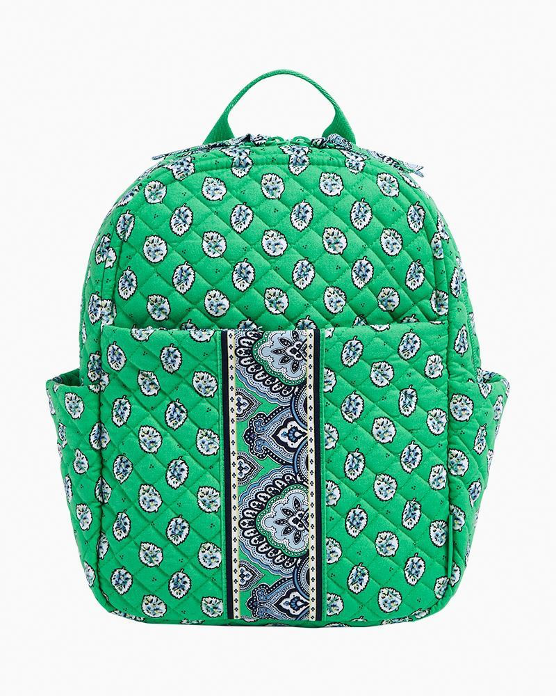 Small Backpack in Garden Green Leaf | Vera Bradley | The  display picture 3