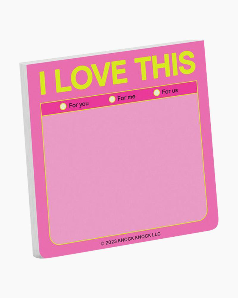I Love This Sticky Note Pad (Pastel) | Knock Knock | The Paper Store