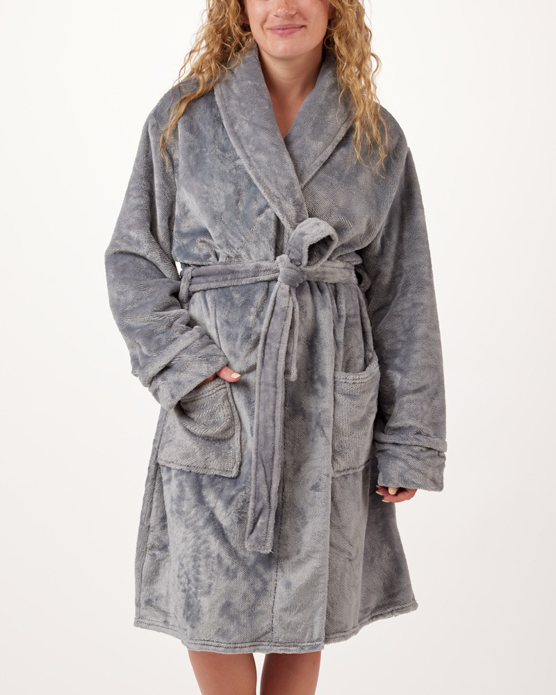 JERSEY ROBE WITH NARROW COLLAR MOSAIC MUSE