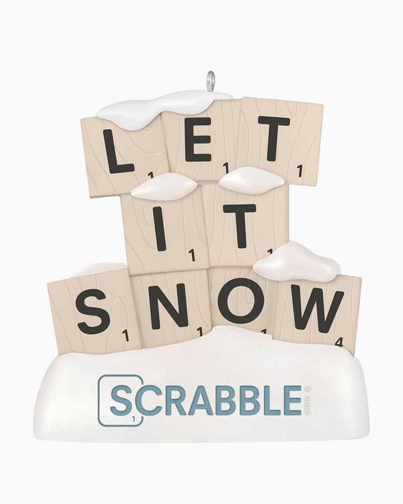 Let It Snow Hasbro Scrabble Keepsake Ornament