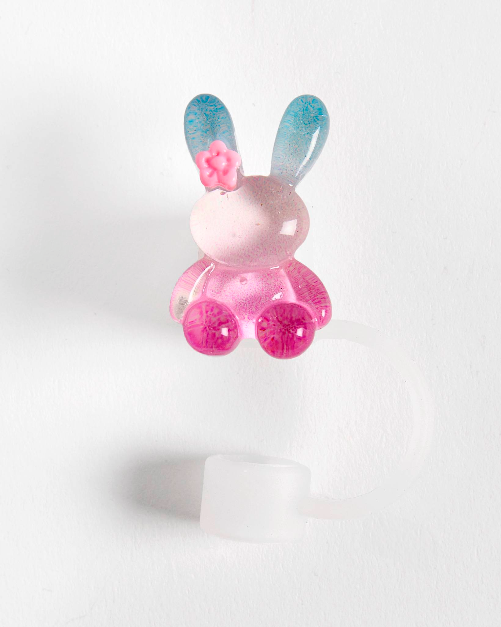 Pink and Blue Jelly Bunny Straw Topper Charm | The Paper Store | The ...