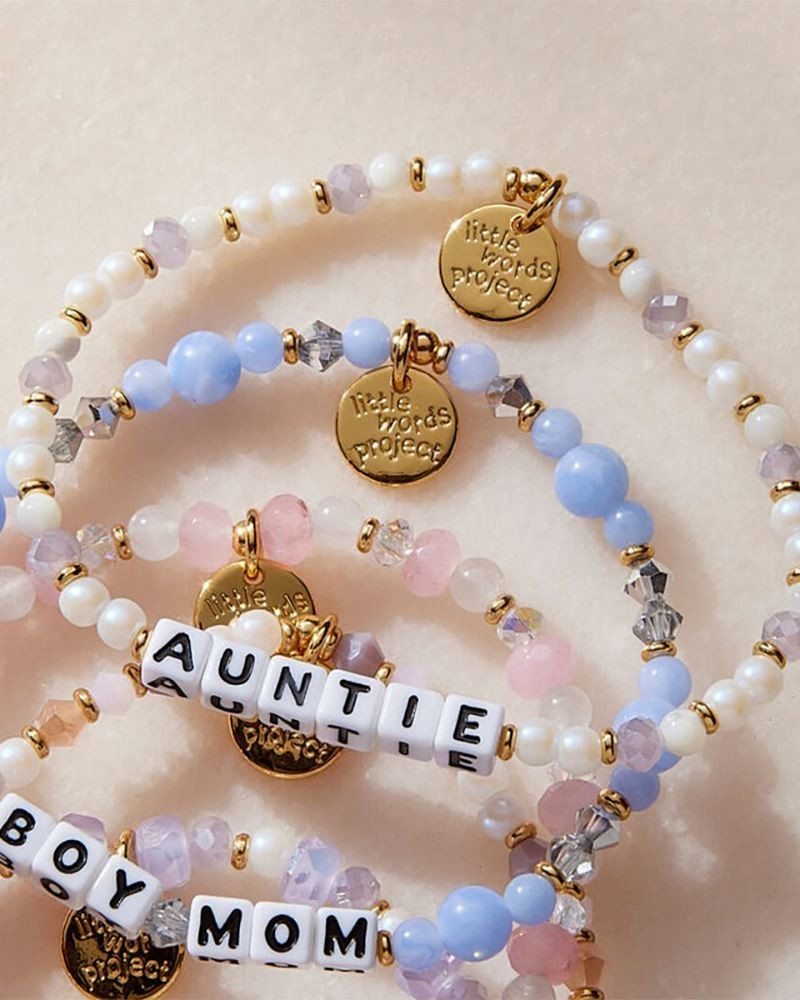 Auntie Mother's Day Beaded Letter Bracelet | Little Words Project | The ...