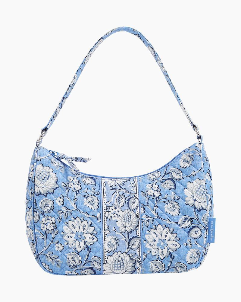 Frannie Crescent Crossbody Bag in Sweet Garden Blue | Vera Bradley