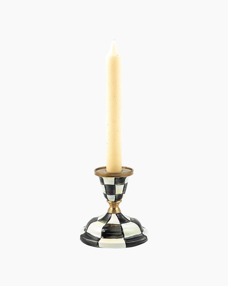 MacKenzie-Childs Courtly Check Candlestick - Thumbnail 4